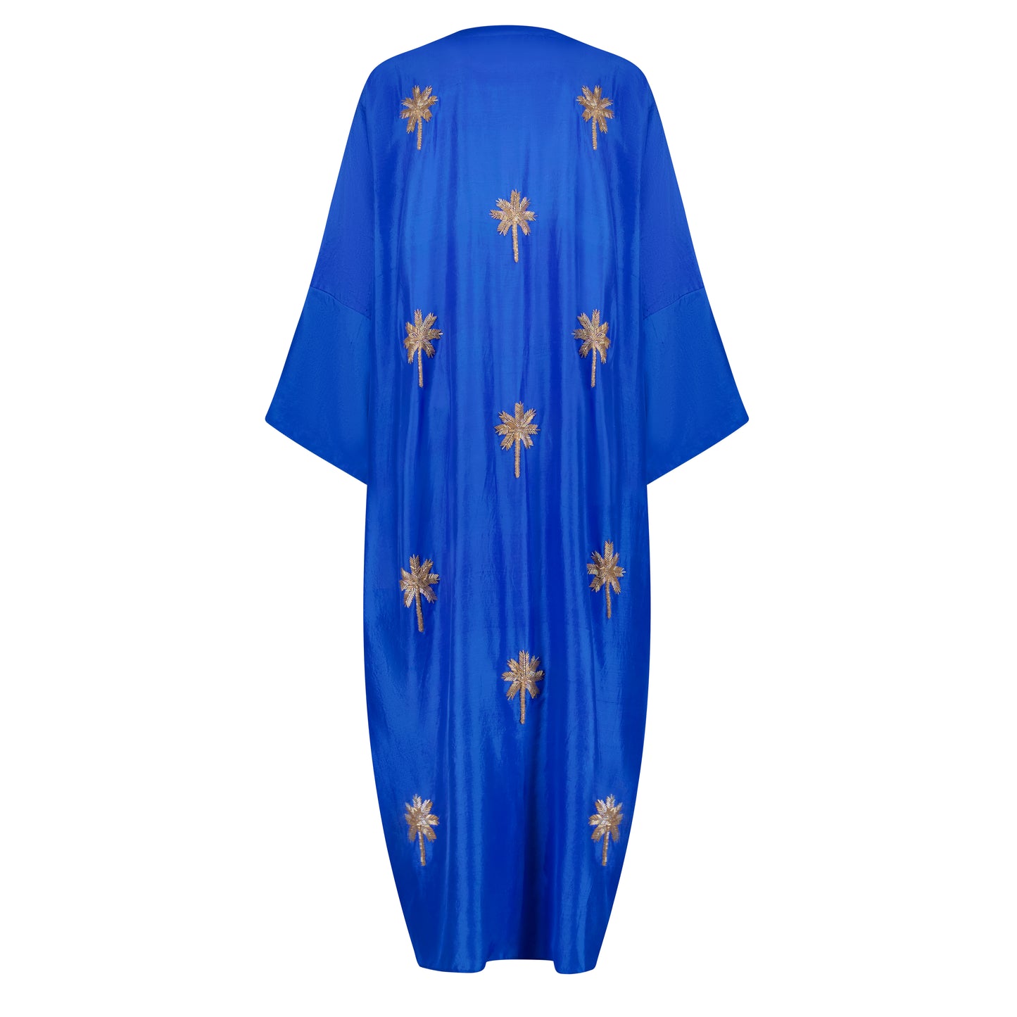 Royal Blue with Gold Palm Trees