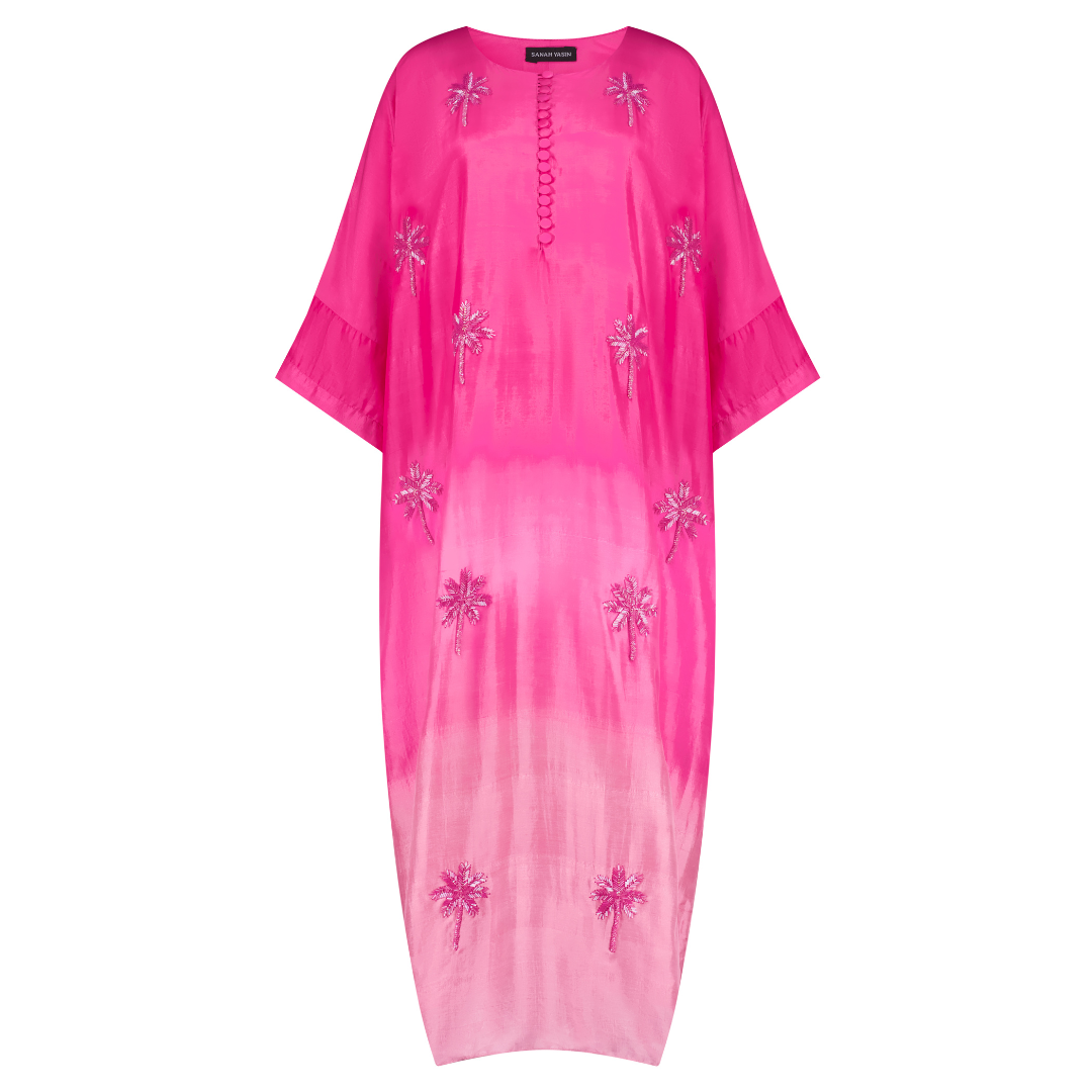 Shocking Pink Ombre Kaftan