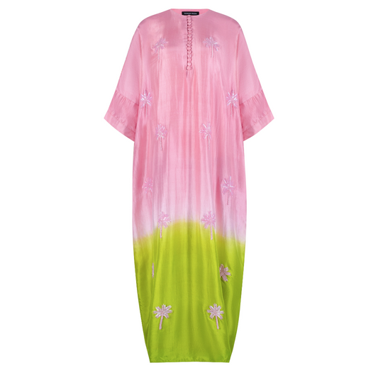Pink and Green Ombré Kaftan