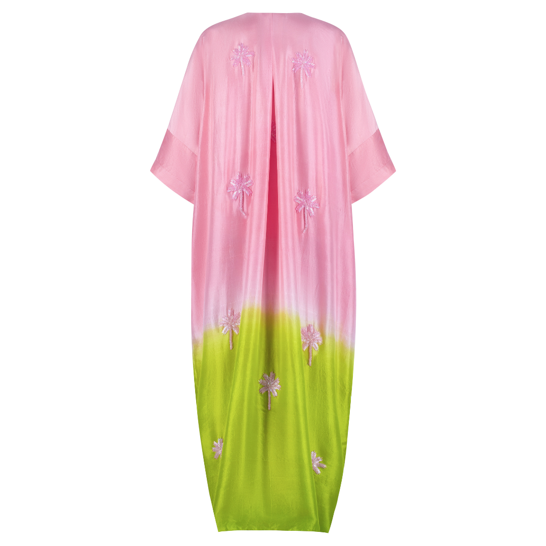 Pink and Green Ombré Kaftan