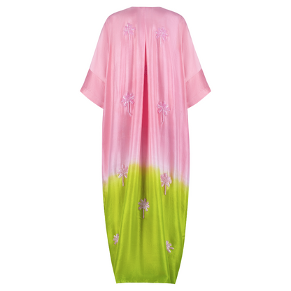 Pink and Green Ombré Kaftan