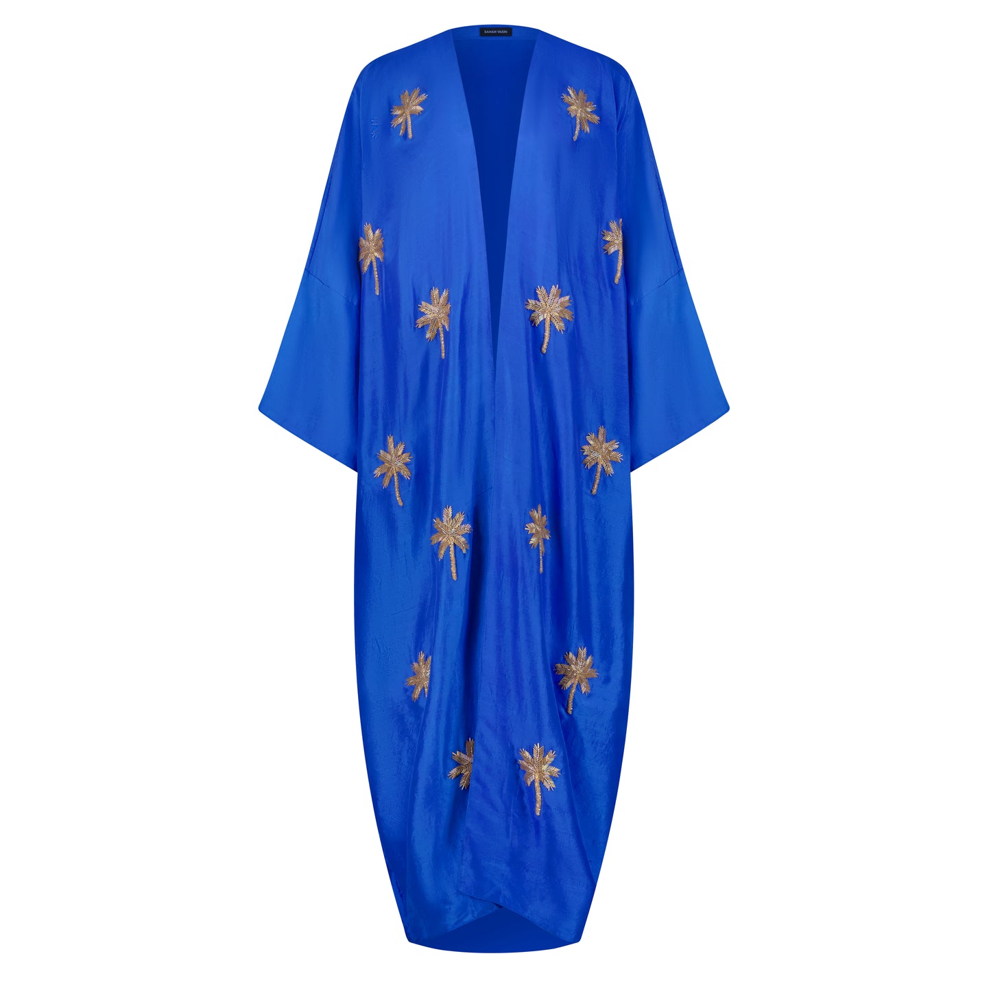 Royal Blue with Gold Palm Trees