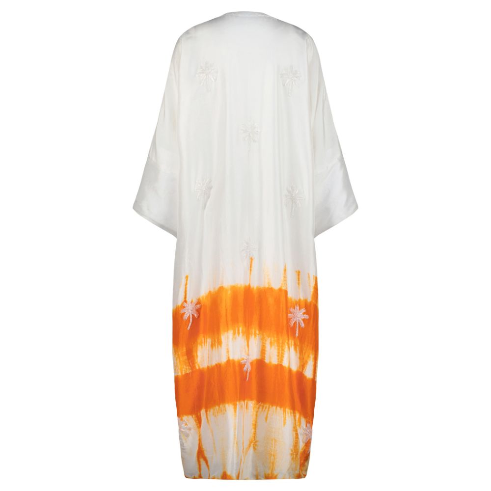 White and Orange Tie Dye