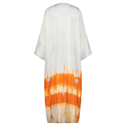 White and Orange Tie Dye