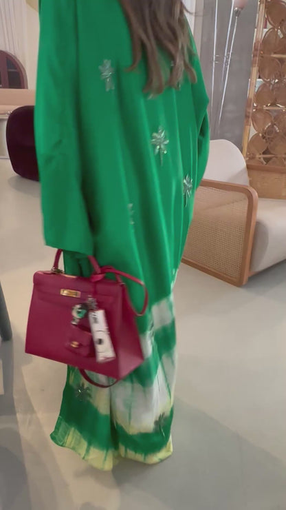 Forest Green Yellow Tie Dye