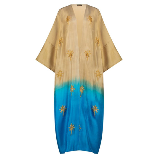 Sand and Turquoise ombré  Palm Trees with Tassels