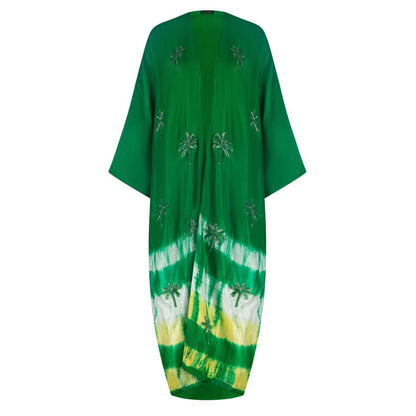 Forest Green Yellow Tie Dye