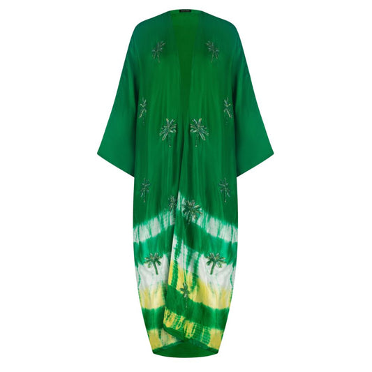 Forest Green Yellow Tie Dye