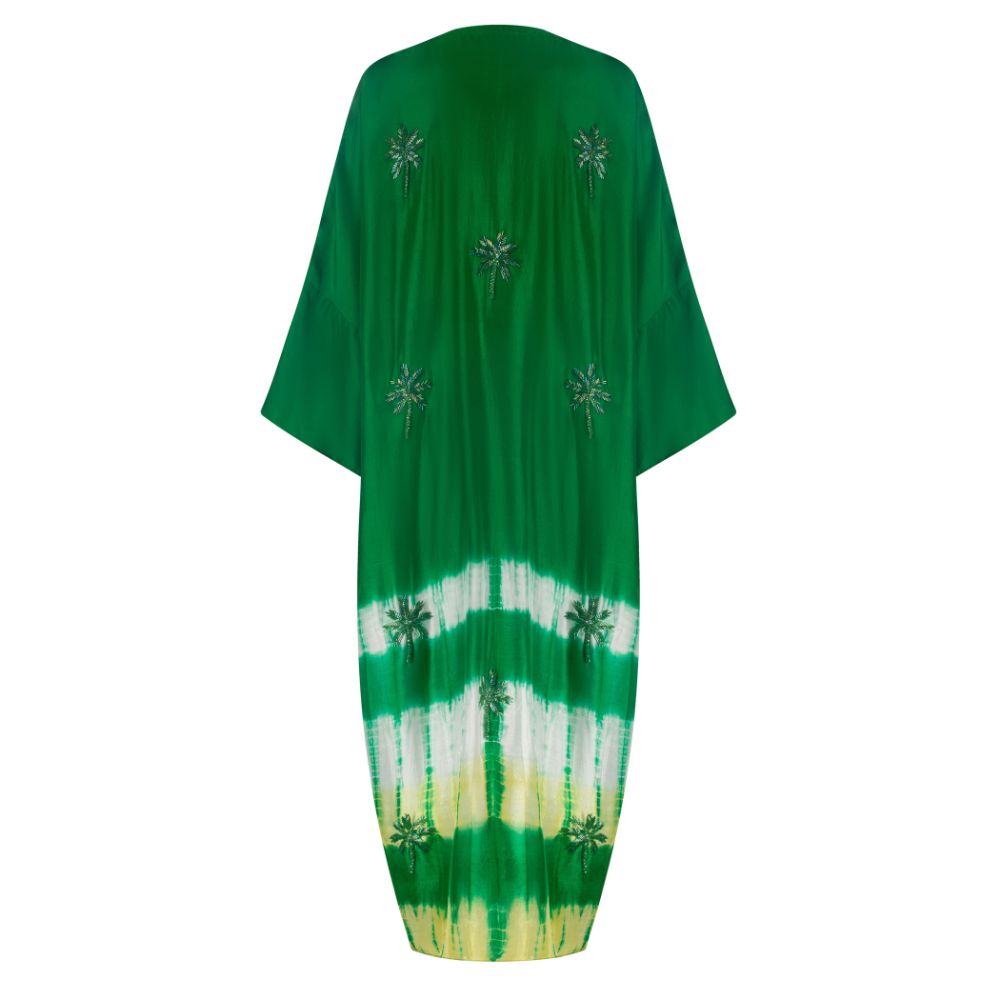 Forest Green Yellow Tie Dye