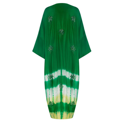 Forest Green Yellow Tie Dye