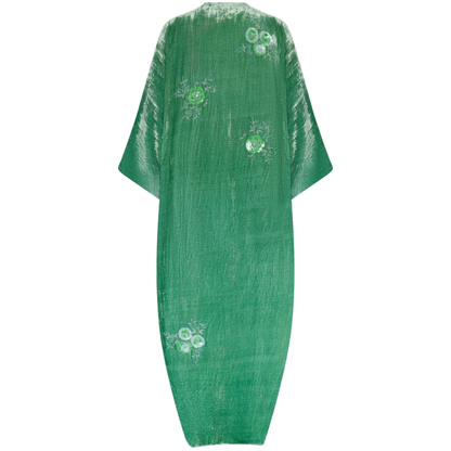 Sea Green Floral Velvet