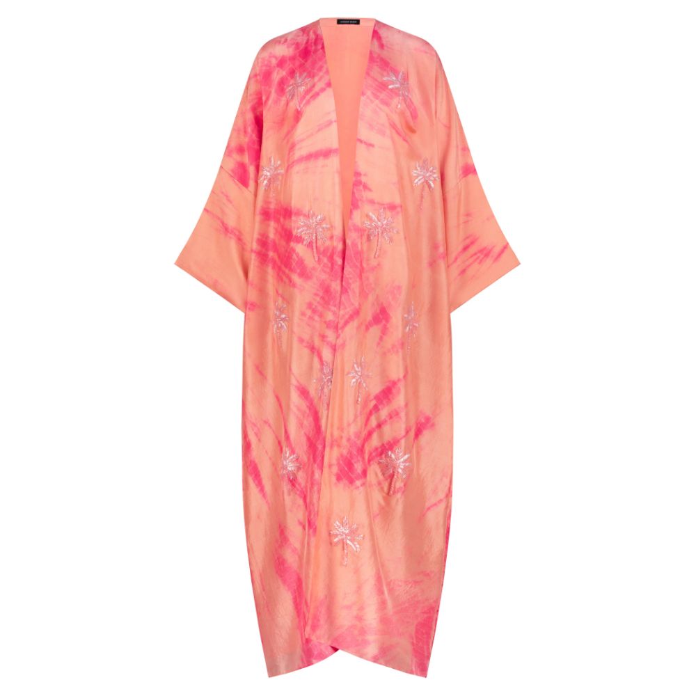 Coral and Peach Full Tie Dye
