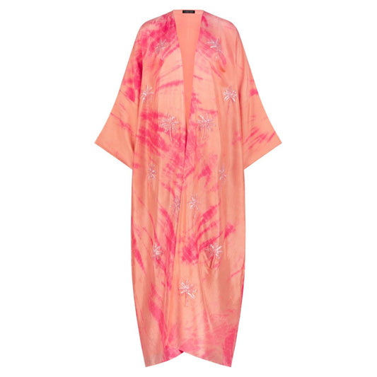 Coral and Peach Full Tie Dye