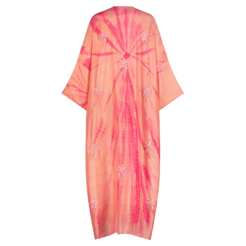 Coral and Peach Full Tie Dye