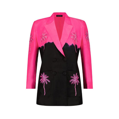 Shocking Pink and Black Ombré Blazer