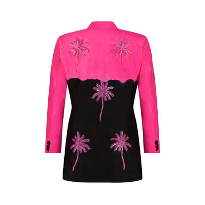 Shocking Pink and Black Ombré Blazer