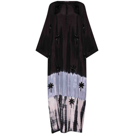 Black and Grey Tie Dye Kaftan