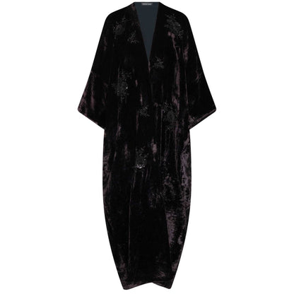 Black Floral Velvet