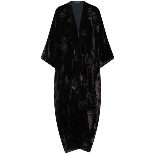 Black Floral Velvet