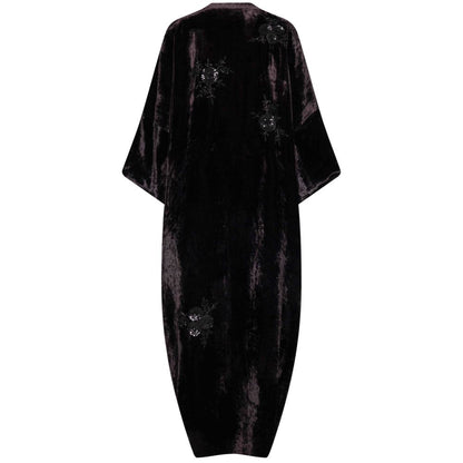 Black Floral Velvet