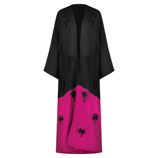 Black and Deep Pink Ombré