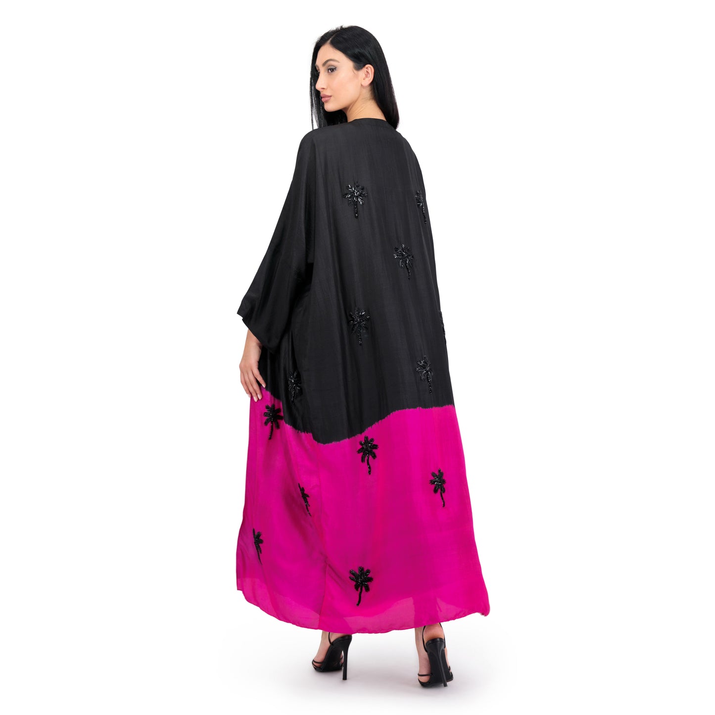 Black and Deep Pink Ombré