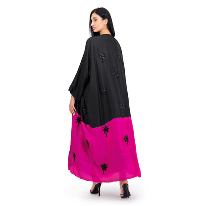 Black and Deep Pink Ombré