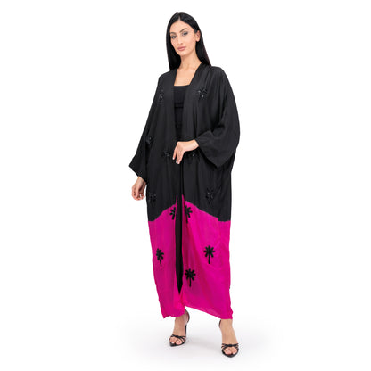 Black and Deep Pink Ombré