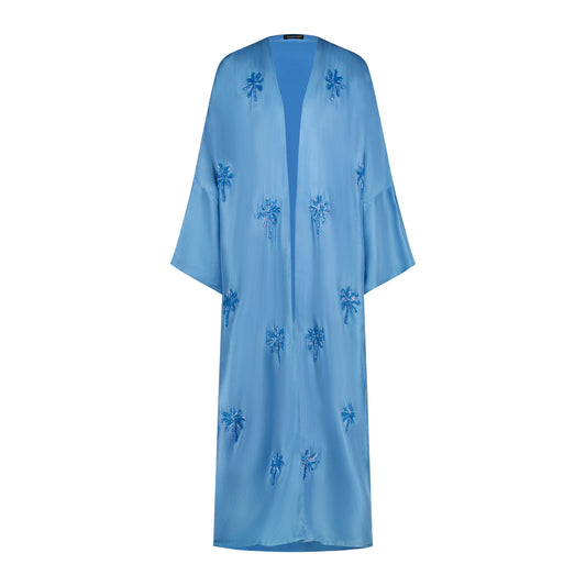 Sky Blue with Blue Palm Tree