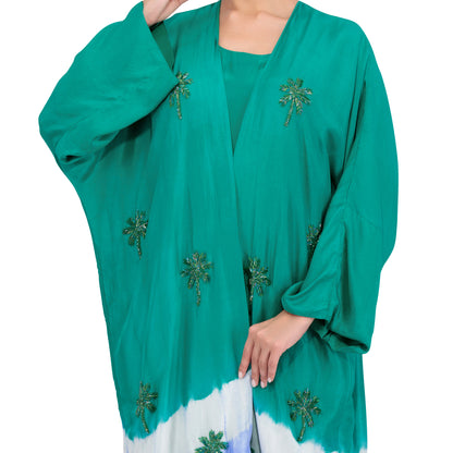 Forest Green and Blue Tie Dye