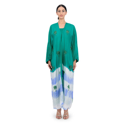 Forest Green and Blue Tie Dye